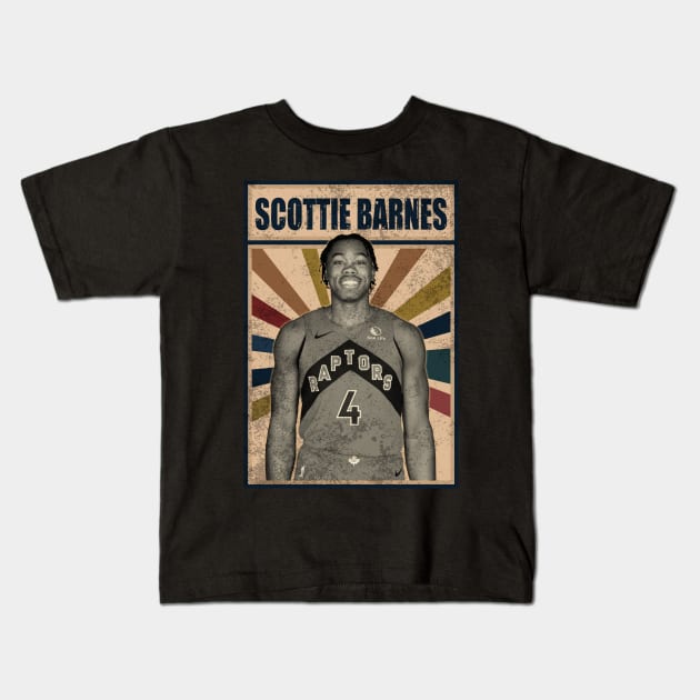 Toronto Raptors Scottie Barnes Kids T-Shirt by RobinaultCoils